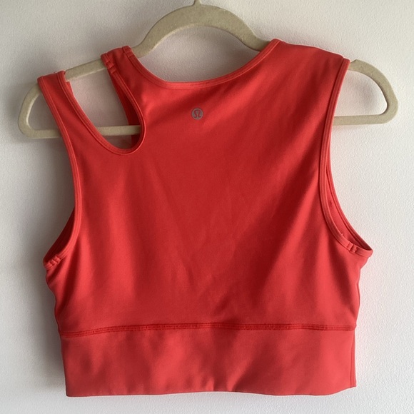 Lululemon Mastered Motion Cropped Tank Thermal Red Size 10 - Picture 4 of 4